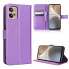 For Motorola Moto G32 Diamond Texture Leather Phone Case(Purple) - 1