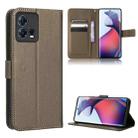 For Motorola Moto S30 Pro 5G Diamond Texture Leather Phone Case(Brown) - 1