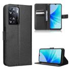 For OPPO A57 5G / 4G Diamond Texture Leather Phone Case(Black) - 1