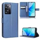 For OPPO A57 5G / 4G Diamond Texture Leather Phone Case(Blue) - 1