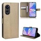 For OPPO A97 5G Diamond Texture Leather Phone Case(Brown) - 1