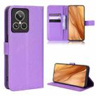 For Realme GT2 Explorer Master Diamond Texture Leather Phone Case(Purple) - 1