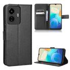 For vivo Y77 5G Diamond Texture Leather Phone Case(Black) - 1