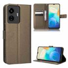 For vivo Y77 5G Diamond Texture Leather Phone Case(Brown) - 1