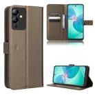 For Infinix Note 12i Diamond Texture Leather Phone Case(Brown) - 1