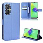 For Tecno Spark 9 Pro Diamond Texture Leather Phone Case(Blue) - 1