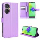 For Tecno Spark 9 Pro Diamond Texture Leather Phone Case(Purple) - 1