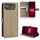 For ASUS ROG Phone 6 / 6 Pro Diamond Texture Leather Phone Case(Brown) - 1