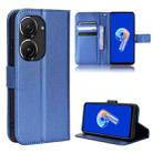 For ASUS Zenfone 9 Diamond Texture Leather Phone Case(Blue) - 1