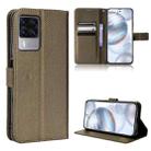 For Cubot X50 Diamond Texture Leather Phone Case(Brown) - 1