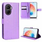 For Honor X40i Diamond Texture Leather Phone Case(Purple) - 1