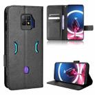 For ZTE Nubia Red Magic 7S Pro Diamond Texture Leather Phone Case(Black) - 1