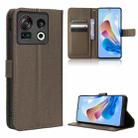 For ZTE Nubia Z40S Pro Diamond Texture Leather Phone Case(Brown) - 1