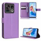 For ZTE Nubia Z40S Pro Diamond Texture Leather Phone Case(Purple) - 1