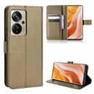 For ZTE Axon 40 Pro Diamond Texture Leather Phone Case(Brown) - 1