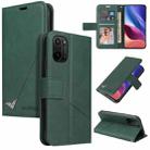 For Xiaomi Poco F3 GQUTROBE Right Angle Leather Phone Case(Green) - 1