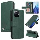 For Xiaomi Mi 11 GQUTROBE Right Angle Leather Phone Case(Green) - 1