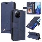 For Xiaomi Mi 11 GQUTROBE Right Angle Leather Phone Case(Blue) - 1
