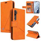 For Xiaomi Mi Note 10 GQUTROBE Right Angle Leather Phone Case(Orange) - 1