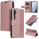 For Xiaomi Mi Note 10 GQUTROBE Right Angle Leather Phone Case(Rose Gold) - 1