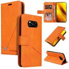 For Xiaomi Poco X3 NFC GQUTROBE Right Angle Leather Phone Case(Orange) - 1