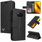 For Xiaomi Poco X3 NFC GQUTROBE Right Angle Leather Phone Case(Black) - 1