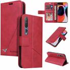 For Xiaomi Mi 10 5G GQUTROBE Right Angle Leather Phone Case(Red) - 1