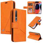 For Xiaomi Mi 10 5G GQUTROBE Right Angle Leather Phone Case(Orange) - 1