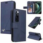 For Xiaomi Mi 10 Ultra GQUTROBE Right Angle Leather Phone Case(Blue) - 1