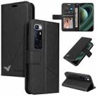 For Xiaomi Mi 10 Ultra GQUTROBE Right Angle Leather Phone Case(Black) - 1