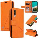 For Xiaomi Mi A3 GQUTROBE Right Angle Leather Phone Case(Orange) - 1
