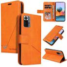 For Xiaomi Redmi Note 10 Pro Max GQUTROBE Right Angle Leather Phone Case(Orange) - 1