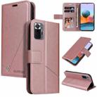 For Xiaomi Redmi Note 10 Pro Max GQUTROBE Right Angle Leather Phone Case(Rose Gold) - 1