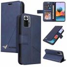 For Xiaomi Redmi Note 10 Pro Max GQUTROBE Right Angle Leather Phone Case(Blue) - 1