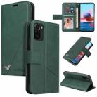 For Xiaomi Redmi Note 10 GQUTROBE Right Angle Leather Phone Case(Green) - 1