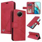 For Xiaomi Redmi Note 9 5G GQUTROBE Right Angle Leather Phone Case(Red) - 1