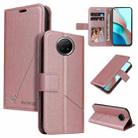 For Xiaomi Redmi Note 9 5G GQUTROBE Right Angle Leather Phone Case(Rose Gold) - 1