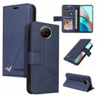 For Xiaomi Redmi Note 9 5G GQUTROBE Right Angle Leather Phone Case(Blue) - 1