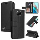 For Xiaomi Redmi Note 9 5G GQUTROBE Right Angle Leather Phone Case(Black) - 1