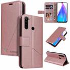 For Xiaomi Redmi Note 8T GQUTROBE Right Angle Leather Phone Case(Rose Gold) - 1