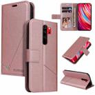 For Xiaomi Redmi Note 8 Pro GQUTROBE Right Angle Leather Phone Case(Rose Gold) - 1
