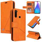 For Xiaomi Redmi Note 8 GQUTROBE Right Angle Leather Phone Case(Orange) - 1