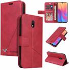 For Xiaomi Redmi 8A GQUTROBE Right Angle Leather Phone Case(Red) - 1