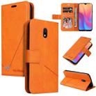 For Xiaomi Redmi 8A GQUTROBE Right Angle Leather Phone Case(Orange) - 1