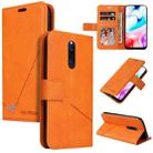 For Xiaomi Redmi 8 GQUTROBE Right Angle Leather Phone Case(Orange) - 1