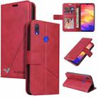 For Xiaomi Redmi Note 7 GQUTROBE Right Angle Leather Phone Case(Red) - 1