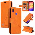 For Xiaomi Redmi Note 7 GQUTROBE Right Angle Leather Phone Case(Orange) - 1