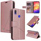 For Xiaomi Redmi Note 7 GQUTROBE Right Angle Leather Phone Case(Rose Gold) - 1