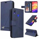 For Xiaomi Redmi Note 7 GQUTROBE Right Angle Leather Phone Case(Blue) - 1