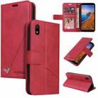 For Xiaomi Redmi 7A GQUTROBE Right Angle Leather Phone Case(Red) - 1